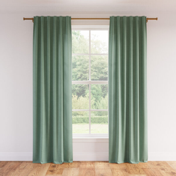 The Inside | Linen Privacy Curtain | 50" x 96" | Blue Spruce Linen