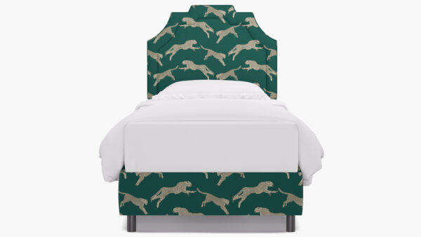 The Inside | Art Deco Bed | Polo Green Cheetah