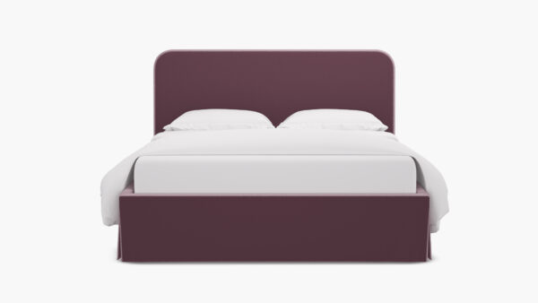 The Inside | Skirted Platform Bed | Lavender Performance Plush Velvet