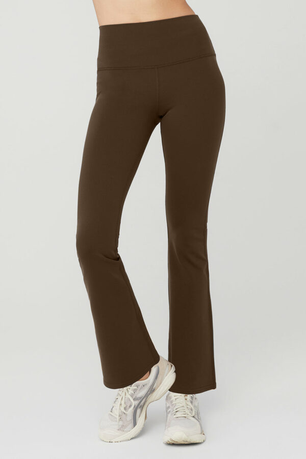 Alo Yoga | Airbrush High-Waist 7/8 Bootcut Legging in Espresso Brown