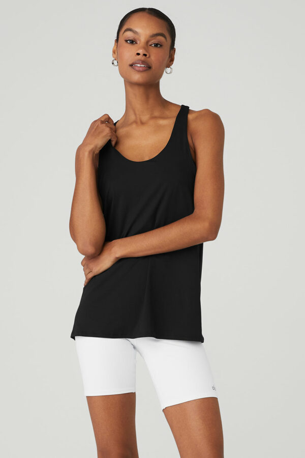 Alo Yoga | Don't Get It Twisted Tank Top in Black