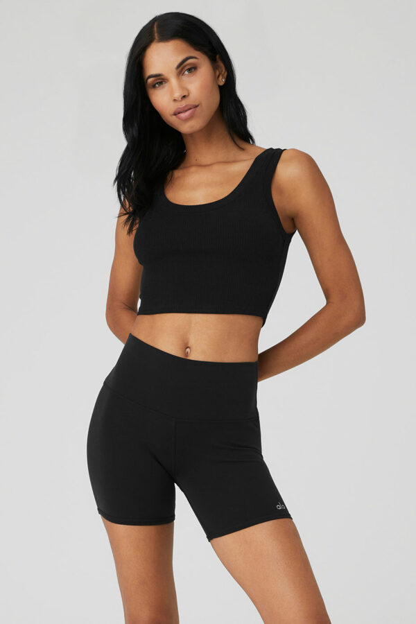 Alo Yoga | Ribbed Wellness Tank Top in Black