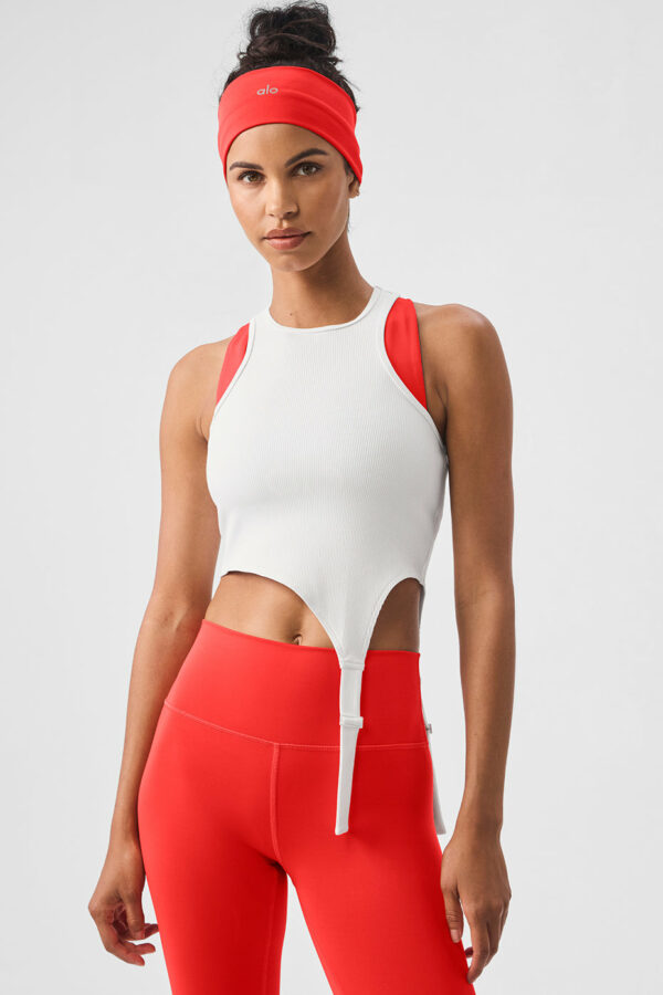 Alo Yoga | Alosoft Ribbed Revelation Tank Top in White