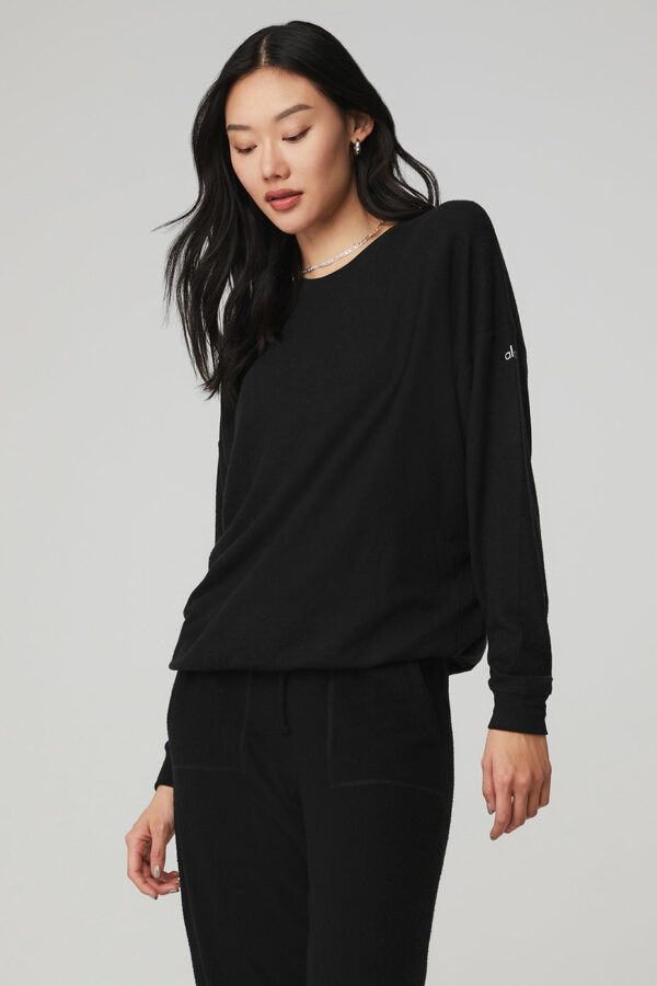 Alo Yoga | Soho Pullover Top in Black