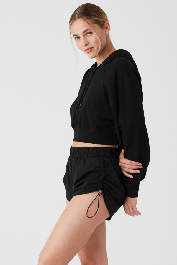 Alo Yoga | Cropped Double Take Hoodie in Black