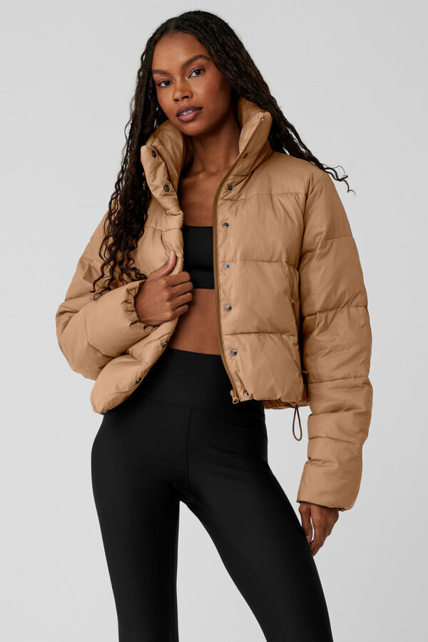 Alo Yoga | Gold Rush Puffer Jacket in Toasted Almond Beige