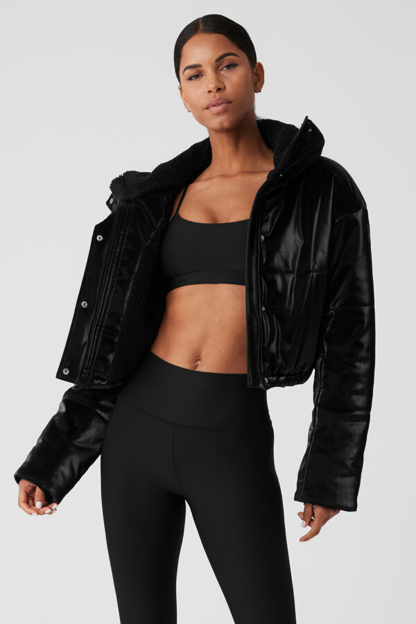 Alo Yoga | Orion Cropped Puffer Jacket in Black