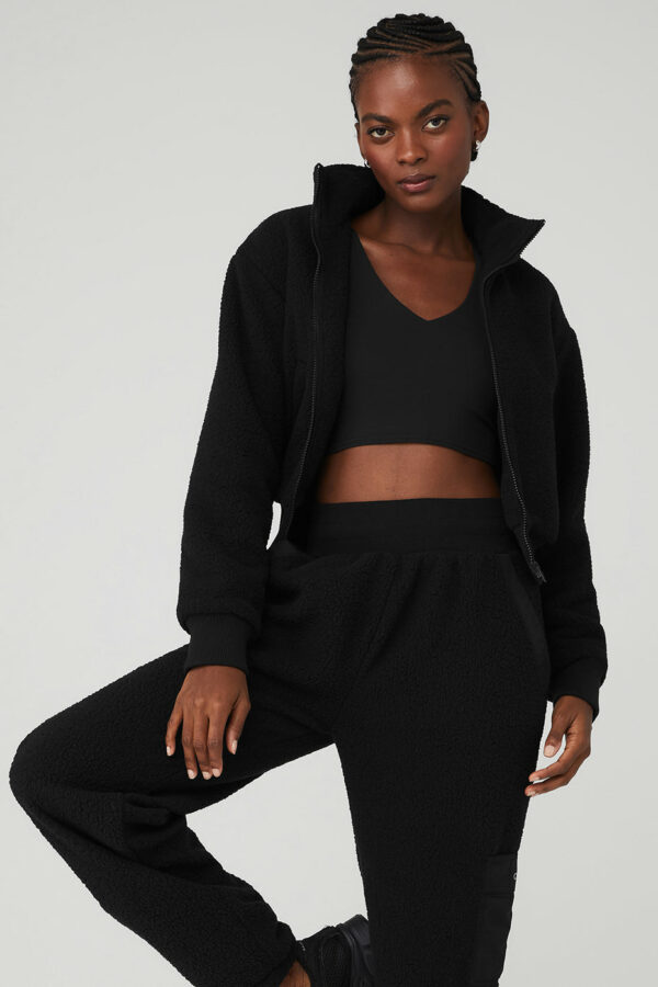 Alo Yoga | Micro Sherpa Destiny Jacket in Black