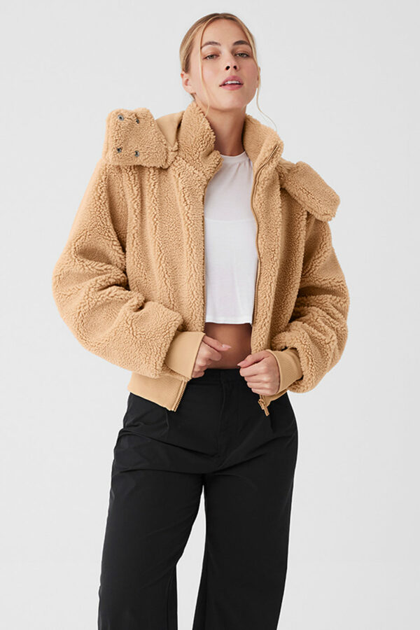 Alo Yoga | Foxy Sherpa Jacket in Camel Beige