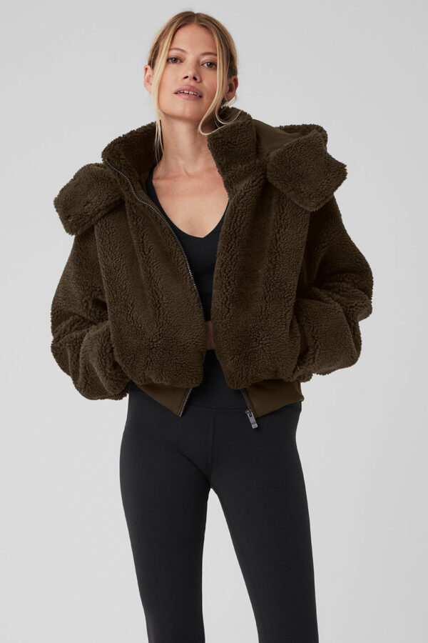 Alo Yoga | Foxy Sherpa Jacket in Espresso Brown