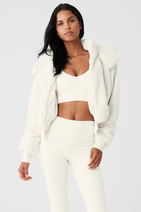 Alo Yoga | Faux Fur Foxy Jacket in Ivory White