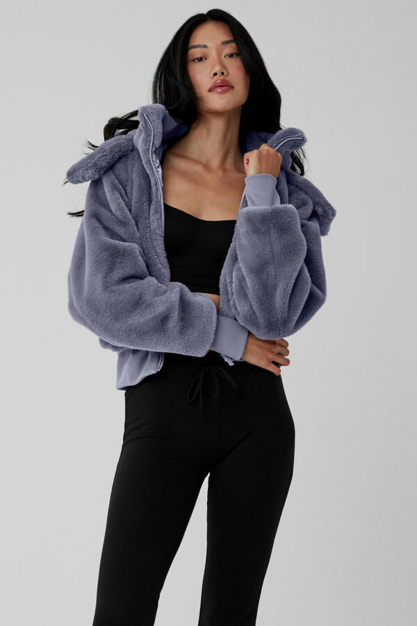 Alo Yoga | Faux Fur Foxy Jacket in Fog Grey