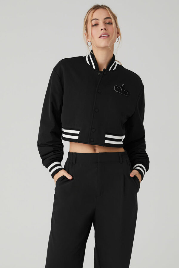 Alo Yoga | Cropped G.O.A.T Jacket in Black