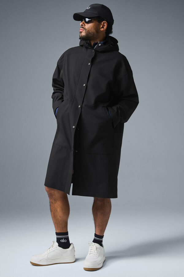 Alo Yoga | Rain Or Shine Long Coat in Black