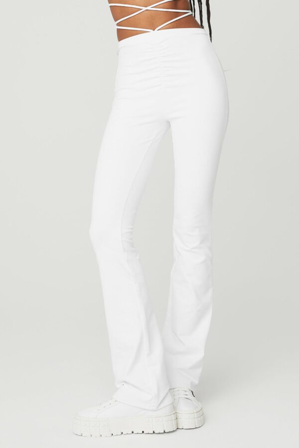 Alo Yoga | Airbrush High-Waist Cinch Flare Legging in White