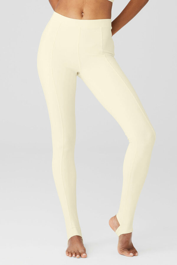 Alo Yoga | Airbrush High-Waist Enso Legging in French Vanilla Yellow