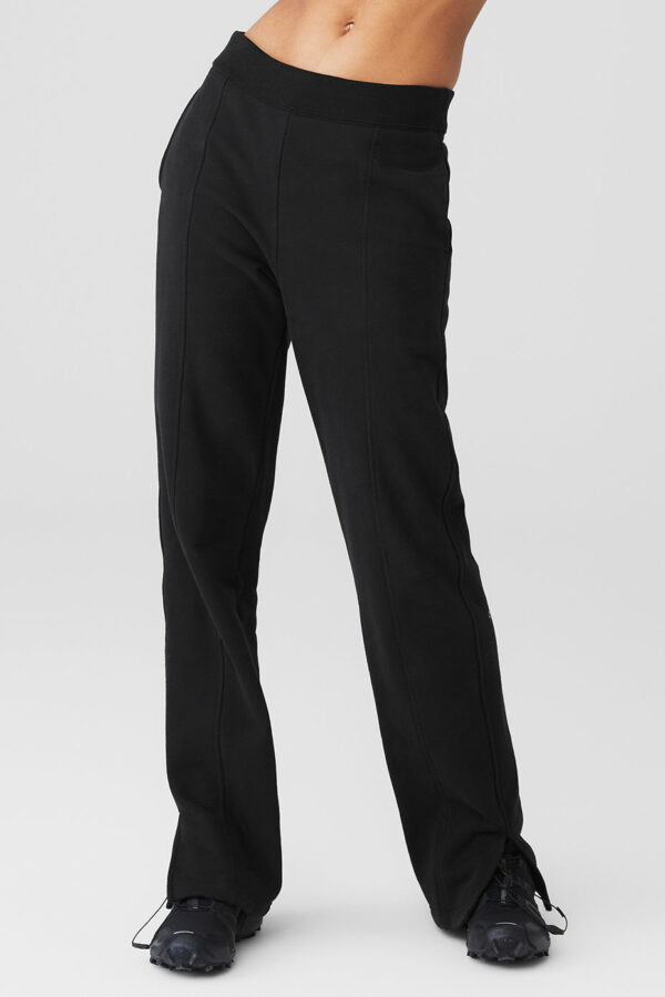 Alo Yoga | High-Waist Free Time Straight Leg Sweatpant in Black