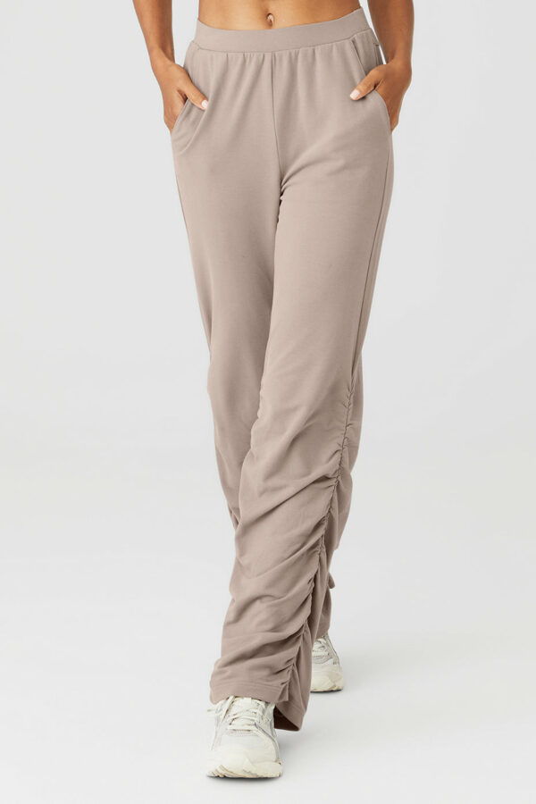 Alo Yoga | Ruched Soft Sculpt Pants in Taupe Beige