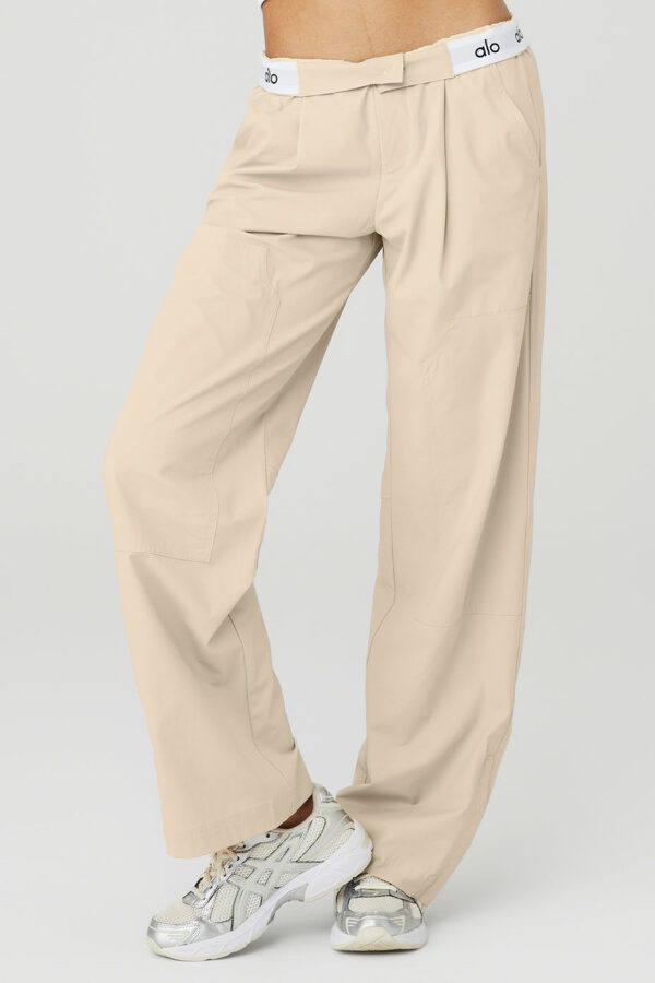 Alo Yoga | Flip It Trouser in Macadamia Beige