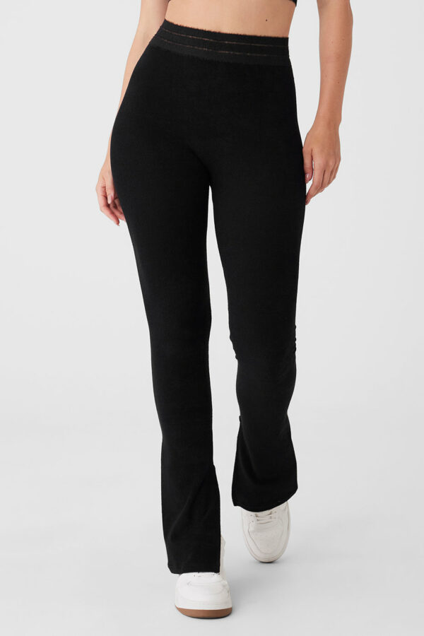 Alo Yoga | Seamless Luxe Terry High-Waist Cuddle Legging in Black