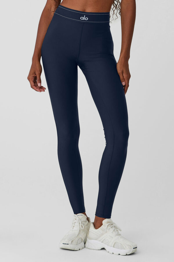 Alo Yoga | Airlift High-Waist Suit Up Legging in Navy/Navy Blue