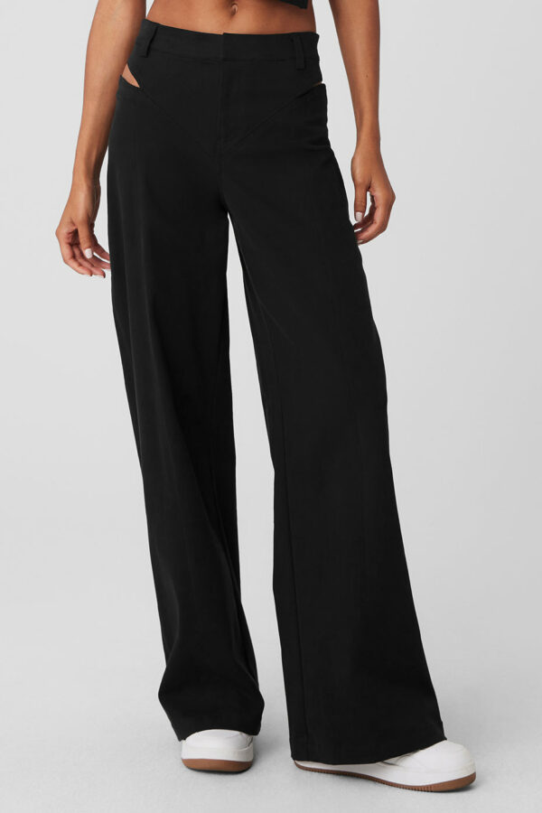 Alo Yoga | High-Waist Risk Taker Trouser in Black