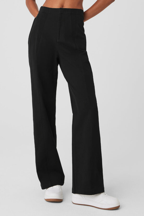 Alo Yoga | High-Waist On Point Moto Trouser in Black