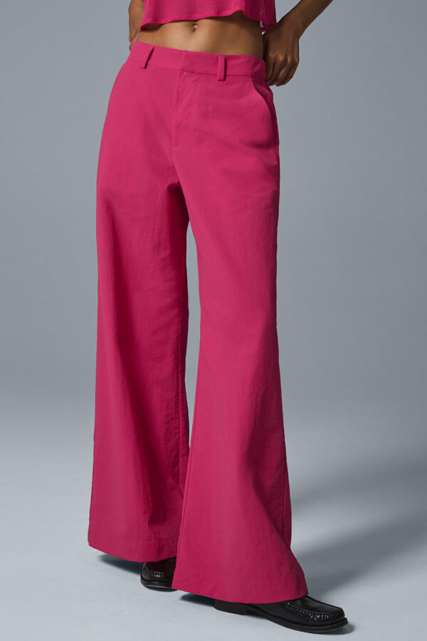 Alo Yoga | High-Waist Street Smart Trouser in Pink Summer Crush