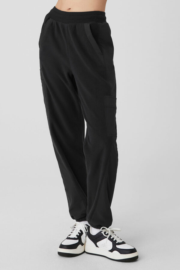 Alo Yoga | Polar Fleece Wintry Mix Pants in Black