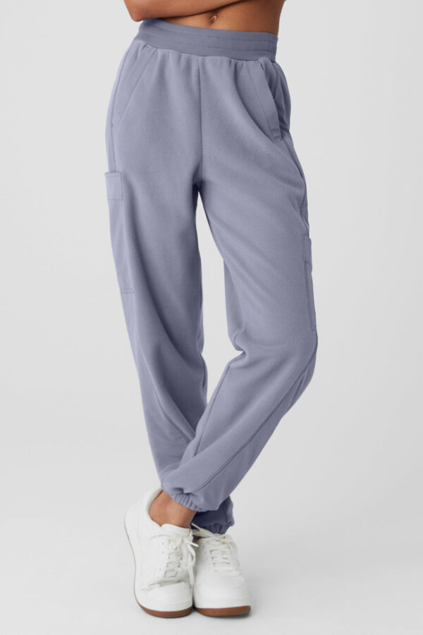 Alo Yoga | Polar Fleece Wintry Mix Pants in Fog Grey