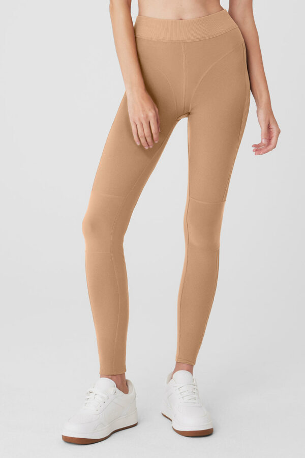 Alo Yoga | Alosoft High-Waist Head Start Legging in Toasted Almond Beige