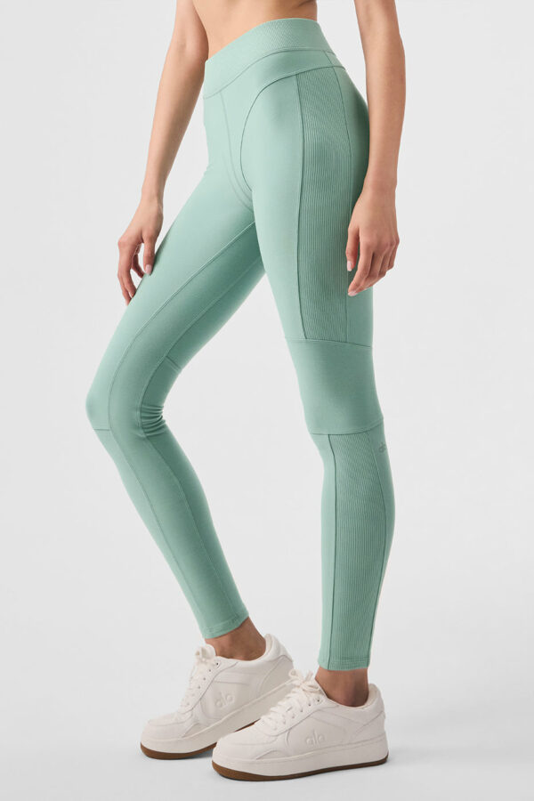 Alo Yoga | Alosoft High-Waist Head Start Legging in Botanical Green