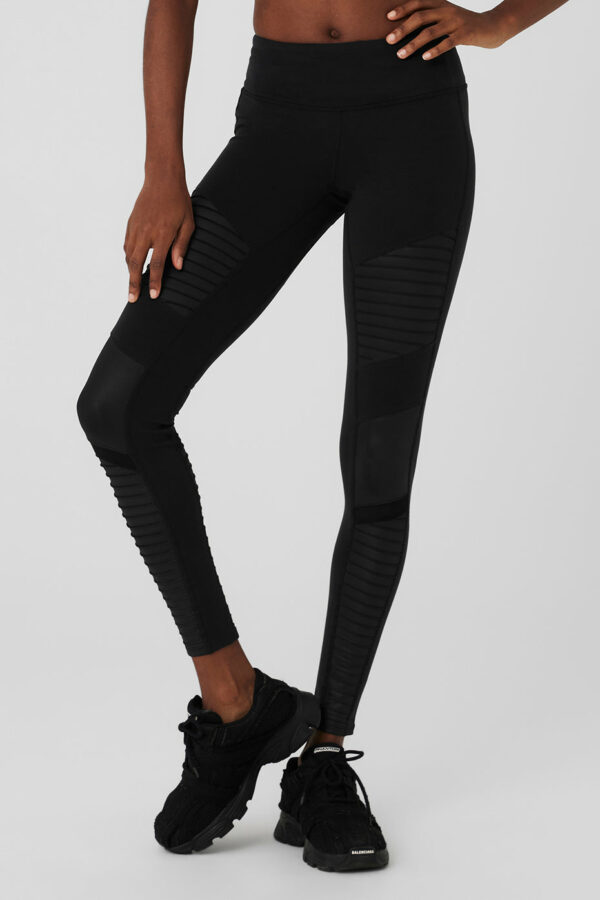 Alo Yoga | 7/8 High-Waist Moto Legging in Black