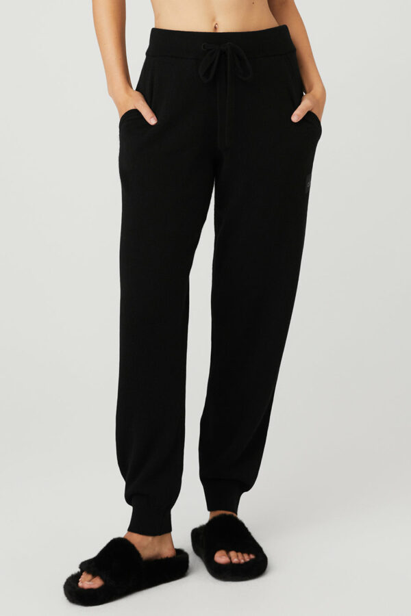 Alo Yoga | High-Waist Cashmere Jet Set Pants in Black