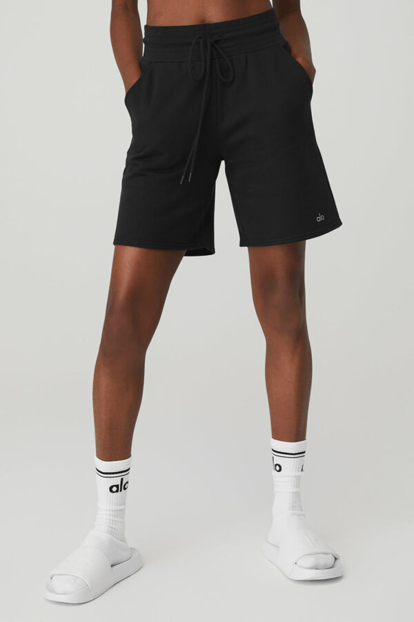 Alo Yoga | High-Waist Easy Sweat Short in Black