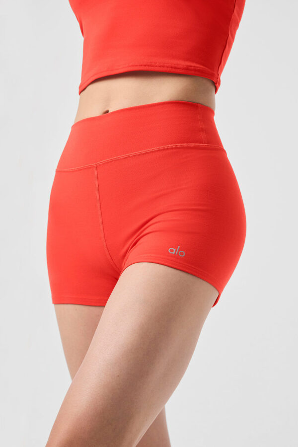 Alo Yoga | Alosoft High-Waist Carefree Short in Red Hot Summer