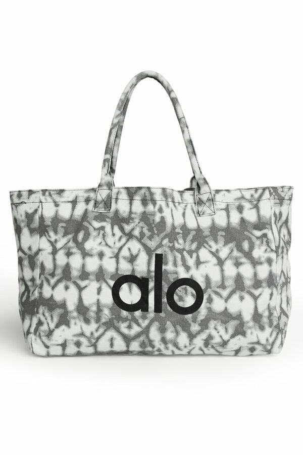 Alo Yoga | Iconic Shopper Tote Bag in Grey Tiedye