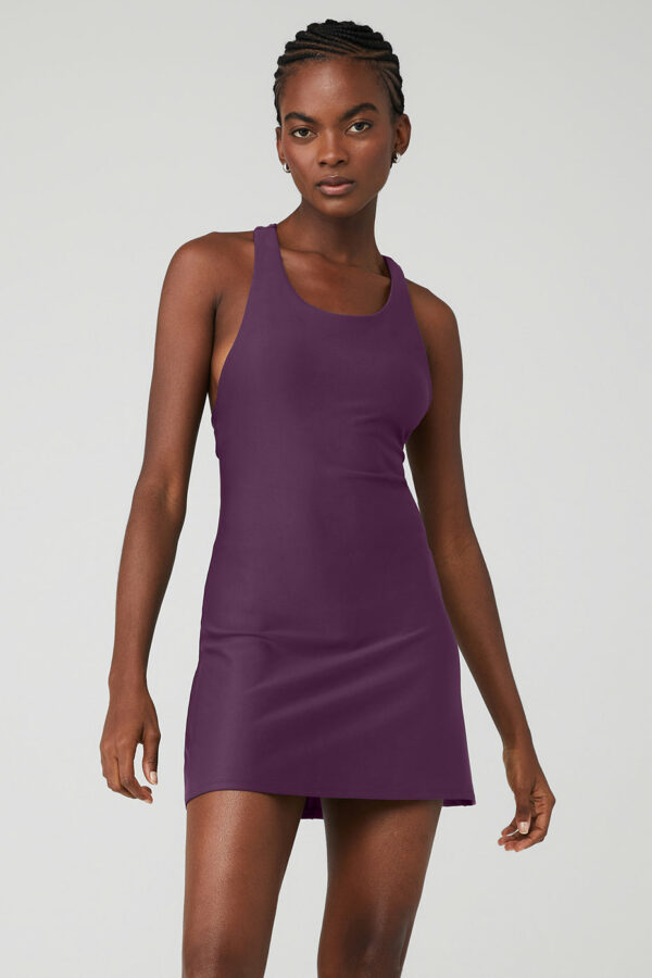 Alo Yoga | Airlift Fly Dress in Dark Plum Purple