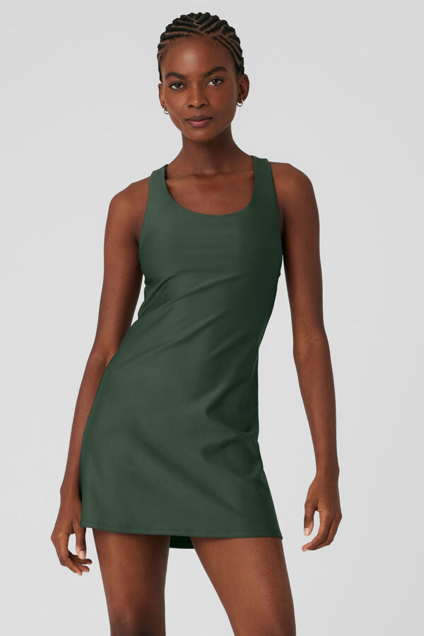 Alo Yoga | Airlift Fly Dress in Dark Cactus Green