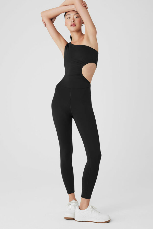 Alo Yoga | Airlift 7/8 Decadent Bodysuit in Black