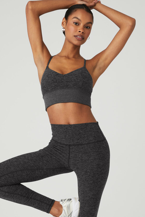 Alo Yoga | Alosoft Lavish Bra in Dark Heather Grey