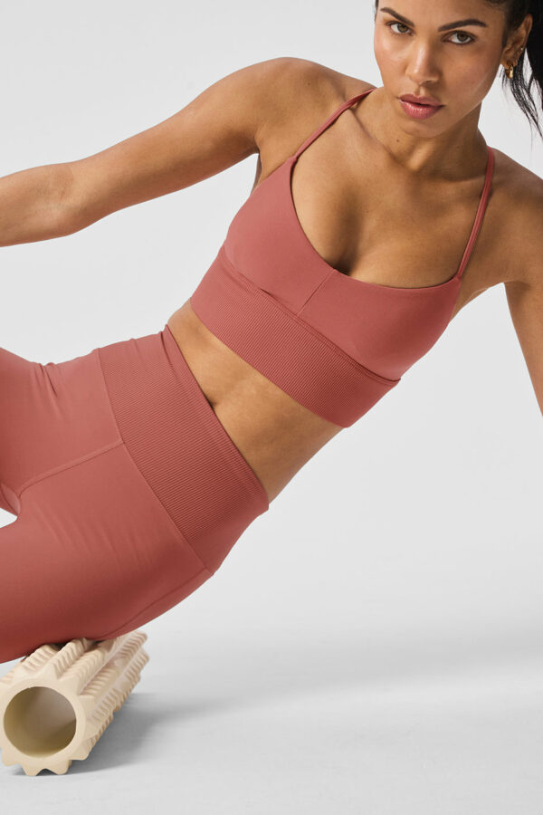 Alo Yoga | Alosoft Lavish Bra in Soft Terracotta Pink