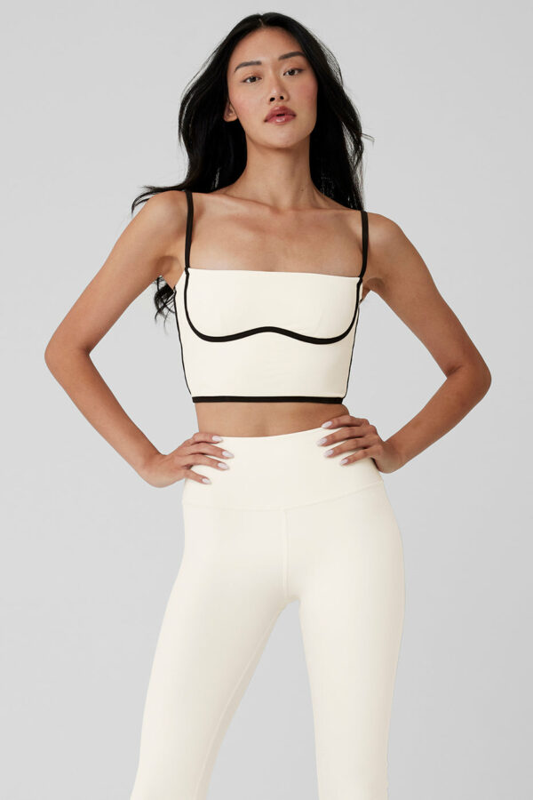 Alo Yoga | Airbrush Streamlined Bra Tank Top in Ivory White