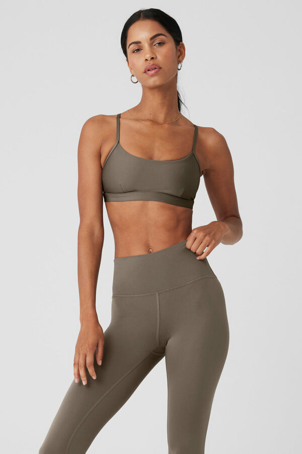 Alo Yoga | Airlift Intrigue Bra in Olive Tree Brown