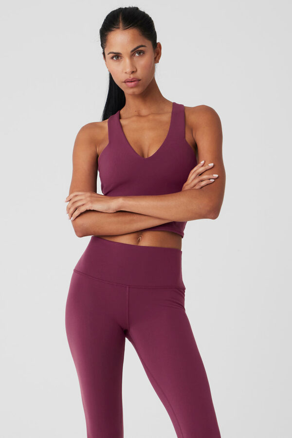 Alo Yoga | Airbrush Real Bra Tank Top in Wild Berry Pink