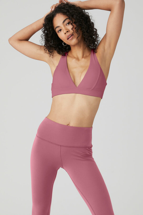 Alo Yoga | Alosoft Show Stopper Bra in Mars Clay Pink