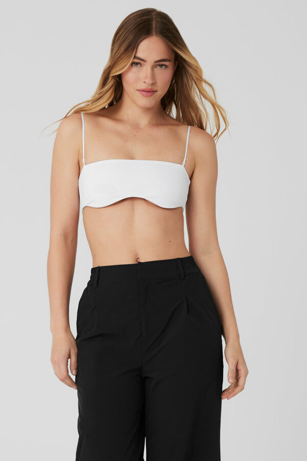 Alo Yoga | Airbrush Socialite Bandeau Top in White