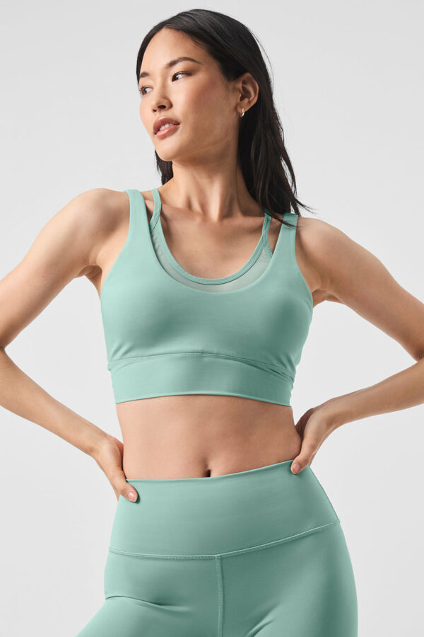 Alo Yoga | Airlift Double Trouble Bra in Botanical Green