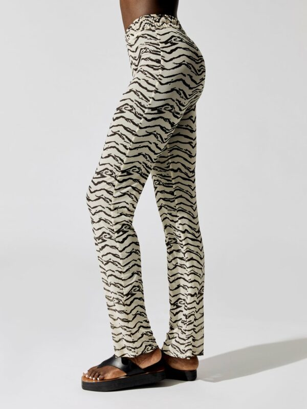 WeWoreWhat Smocked Mesh Pant - Off White Tiger