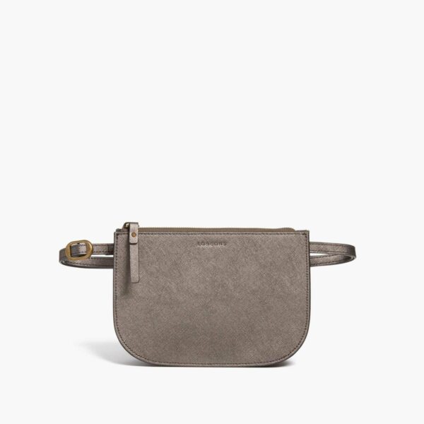 Lo & Sons | The Waverley 2 - Saffiano Leather - Graphite / Brass / Grey